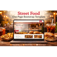 One-Page Bootstrap Website Template for street food places One-Page Bootstrap Website Template for street food places