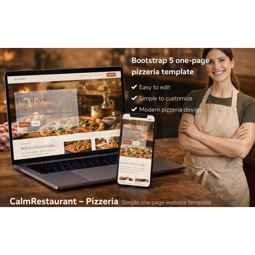 One-Page Bootstrap Website Template for Pizza & Kebab Restaurants (HTML + CSS) One-Page Bootstrap Website Template for Pizza & Kebab Restaurants (HTML + CSS)