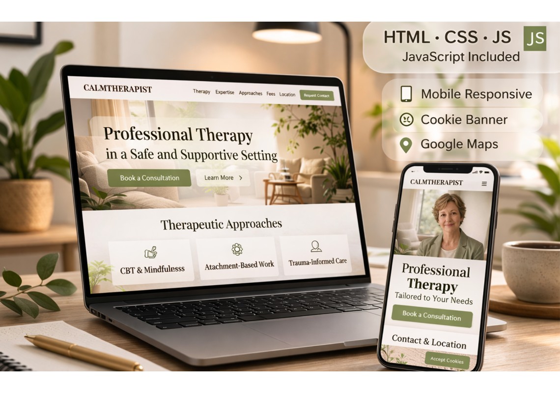 Therapist Website Template – Psychologist Website Design